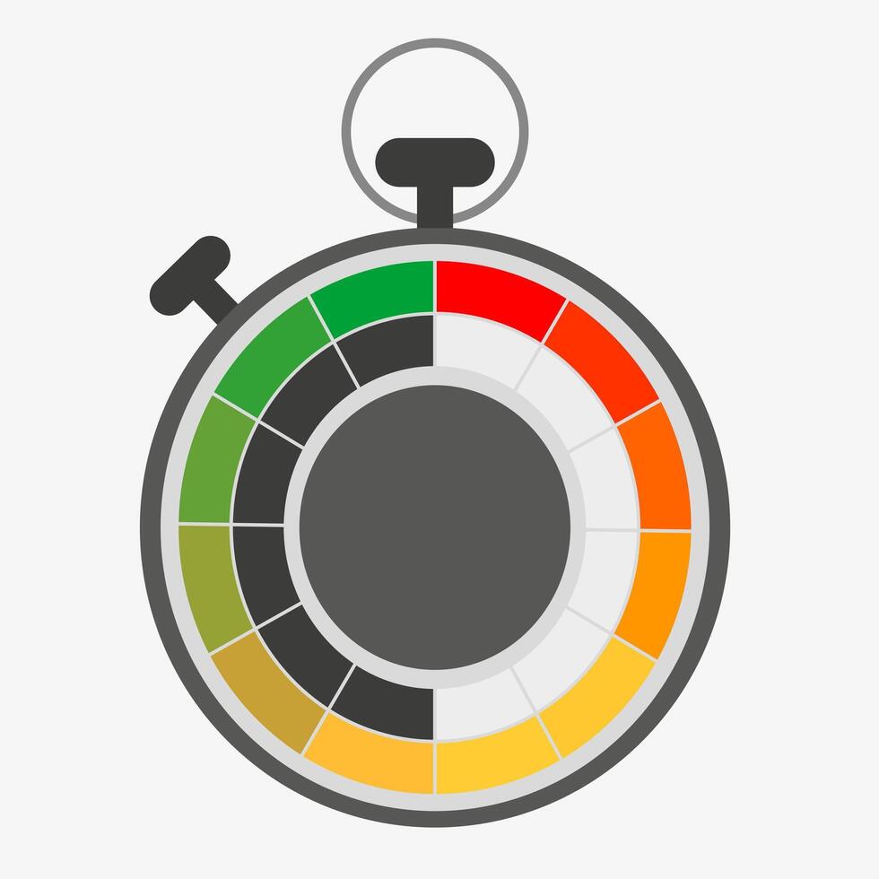 Time indicator. Stopwatch, countdown timer. Time animation. vector