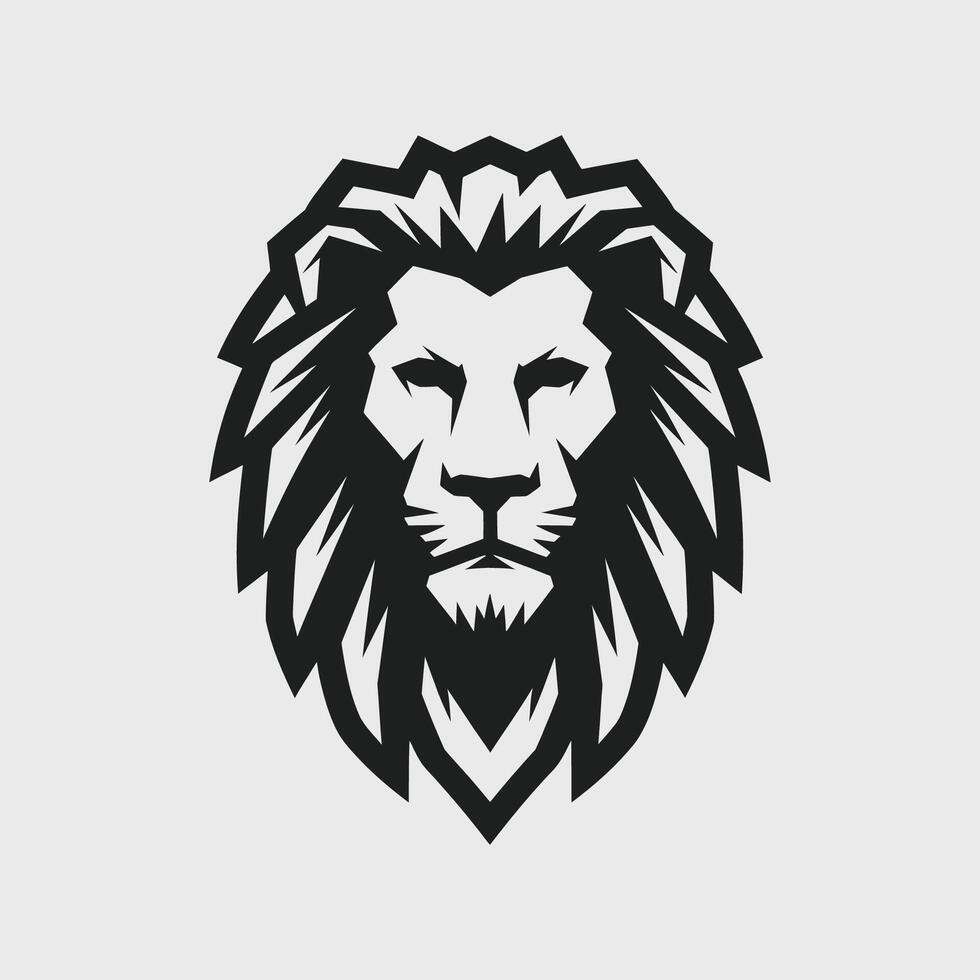 Lion logo, unique logo, lion face vector