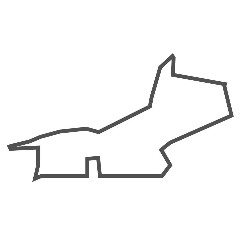 Rio De Janeiro State of Brazil map in gray line vector