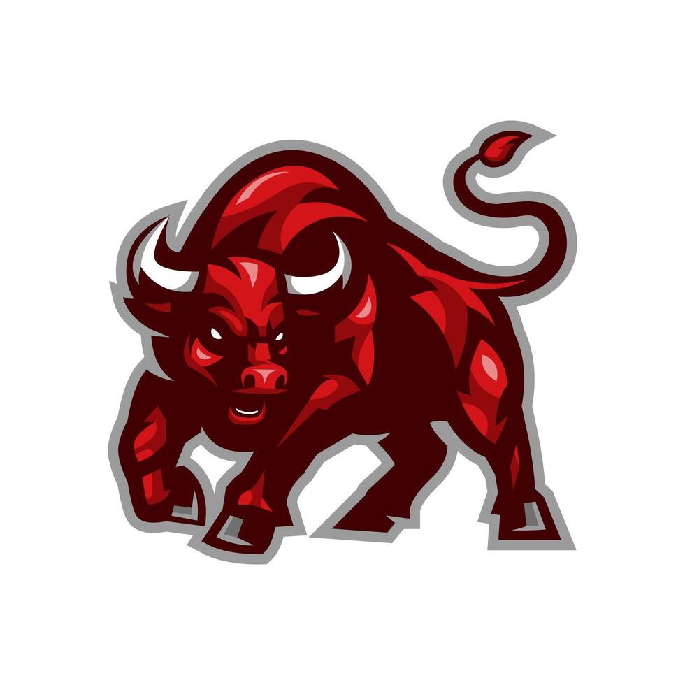 Red Bull Mascot Logo vector