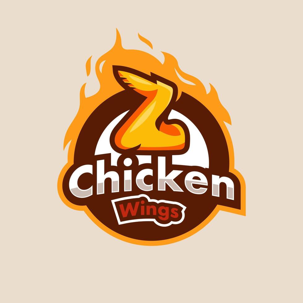 Hot Spicy wings logo vector