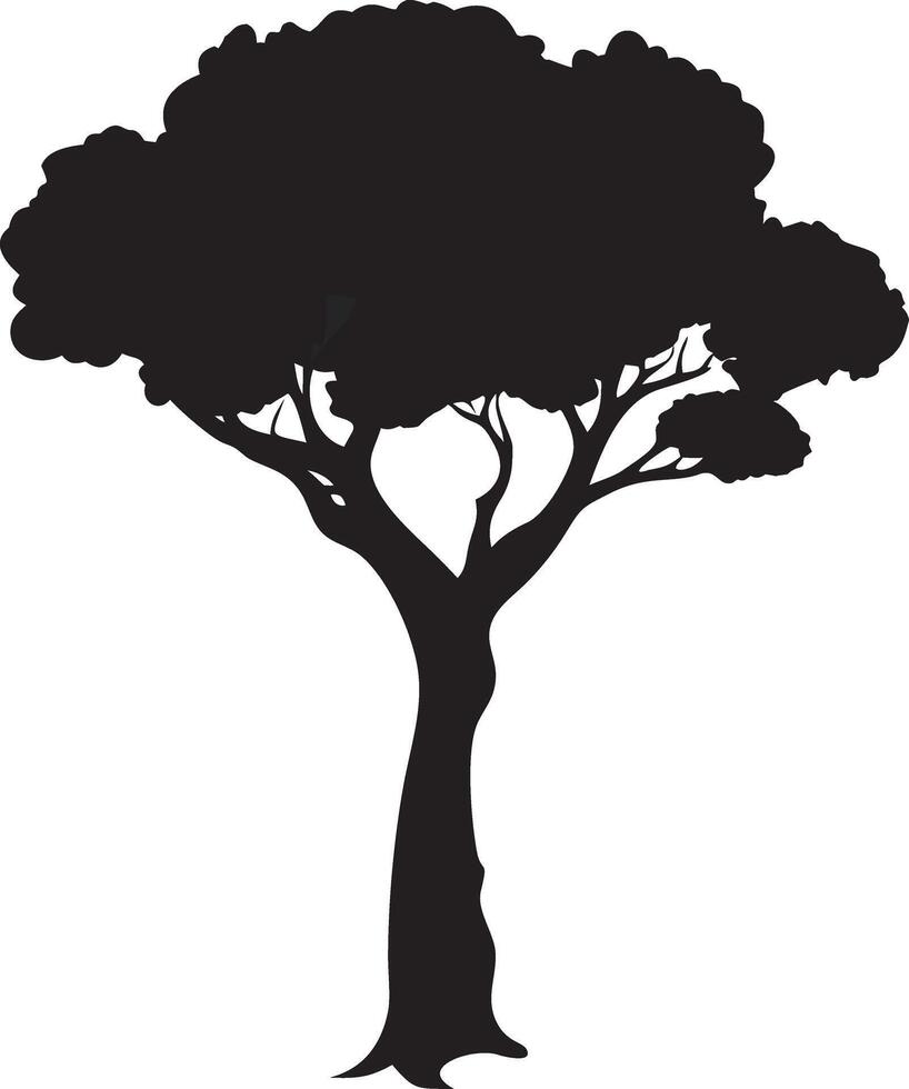 Tree Silhouette. Nature and Environment vector