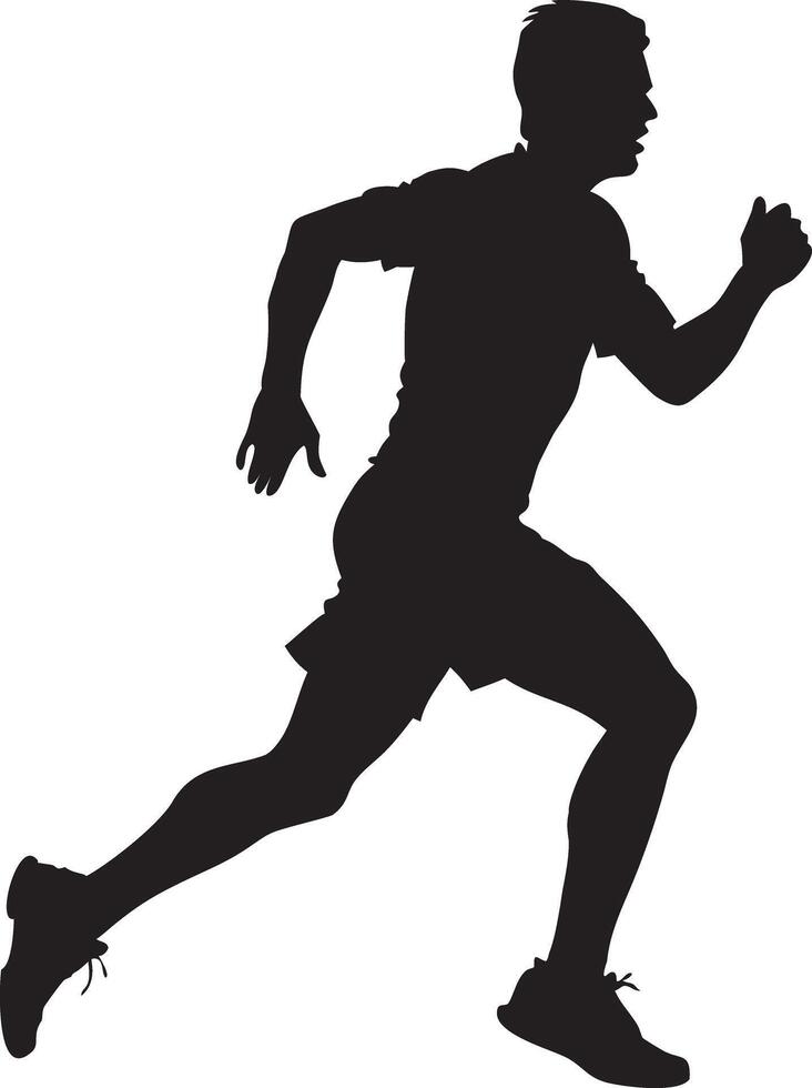 Running Man Silhouette vector