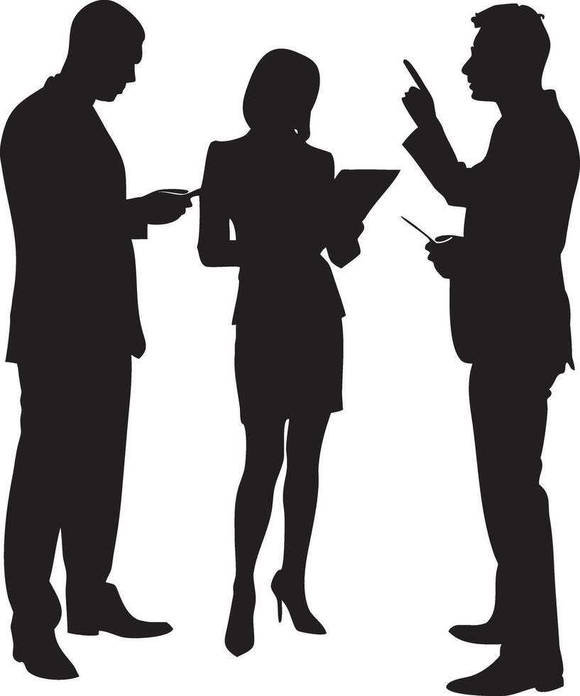 Business Teamwork Silhouette vector
