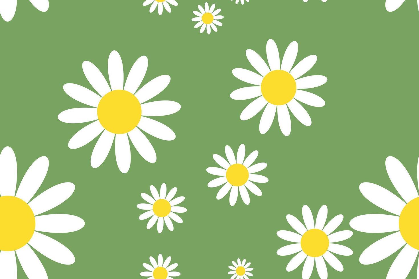 Blossom Daisy Flower Pattern. Vintage Seamless Pattern Background Granny Style. Patchwork Flowers. vector