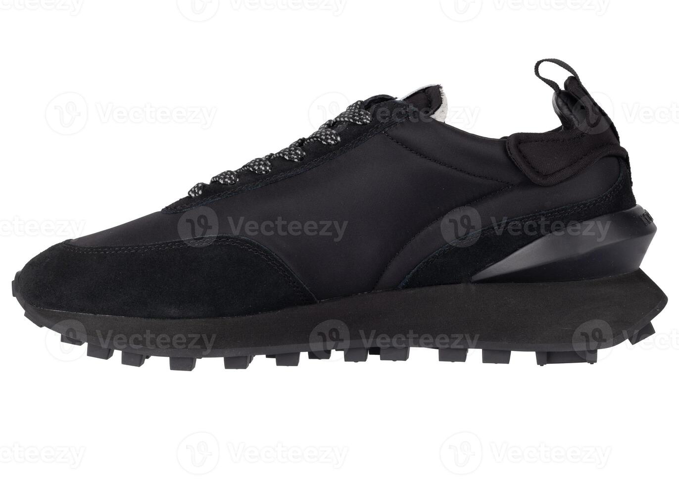 Black Trail Running Sneaker with Rugged Sole photo