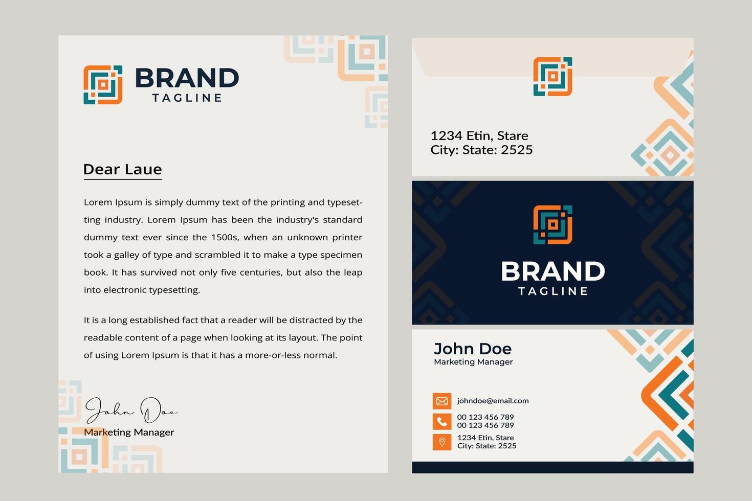 Corporate business identity template vector