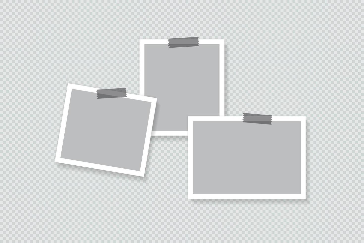 Realistic photo templates for Polaroid frames. collage art, birthday collage, and collage templates vector
