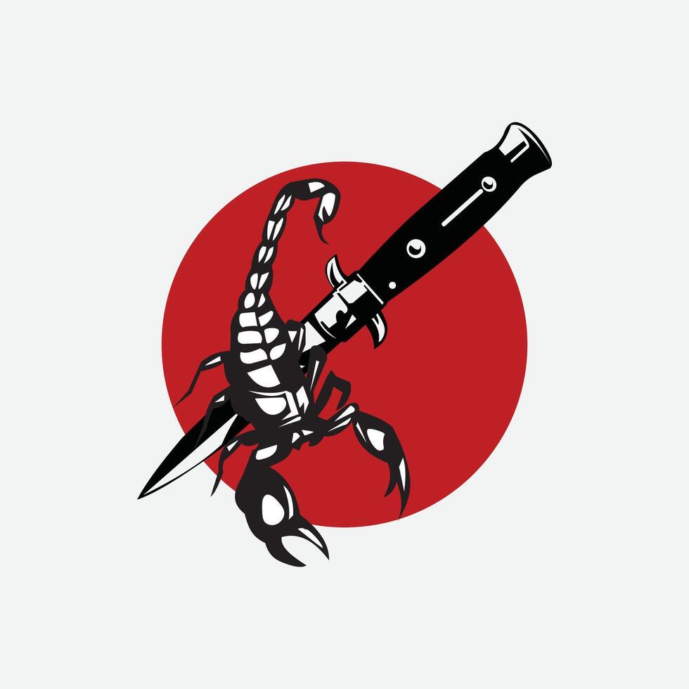 Scorpio logo black and white vector