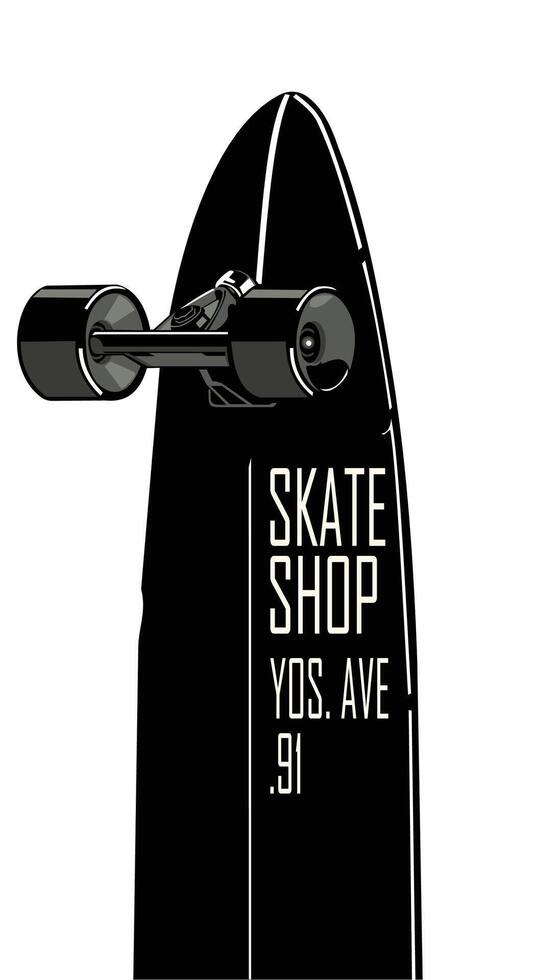 Skate logo for skateshop vector