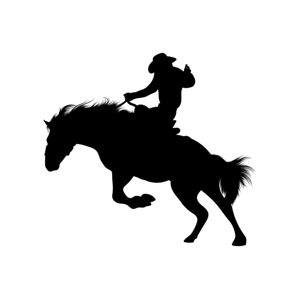 Dynamic Rodeo Sport Silhouette vector