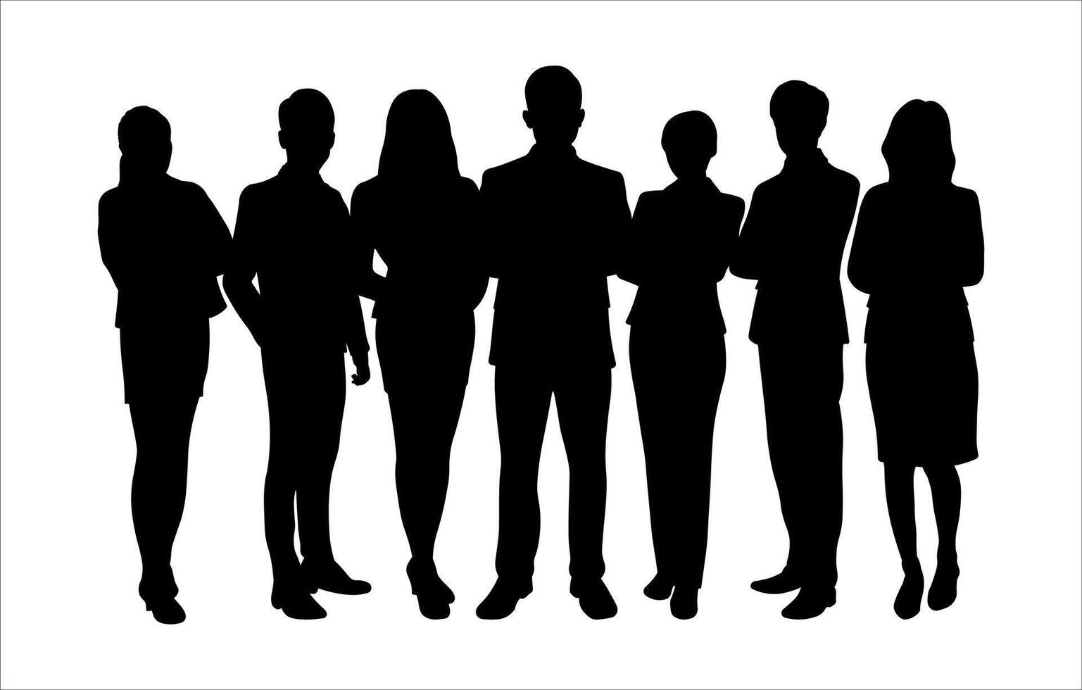 Synergy and Diversity. A Male Executive Leader with Managers and Employees vector