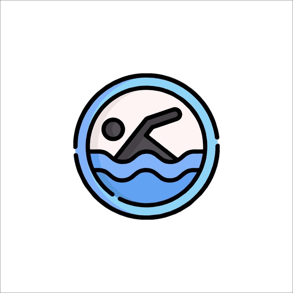 Swim icon illustration vector