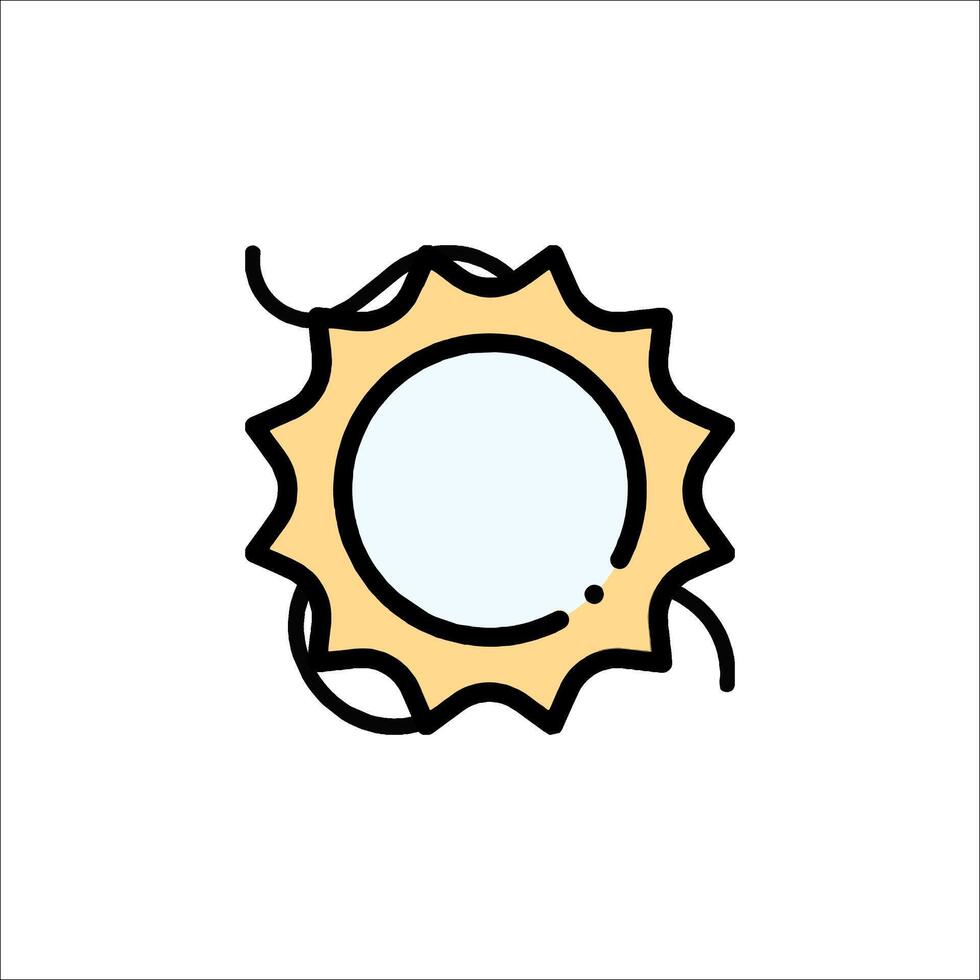 A sun with a circle in the middle vector