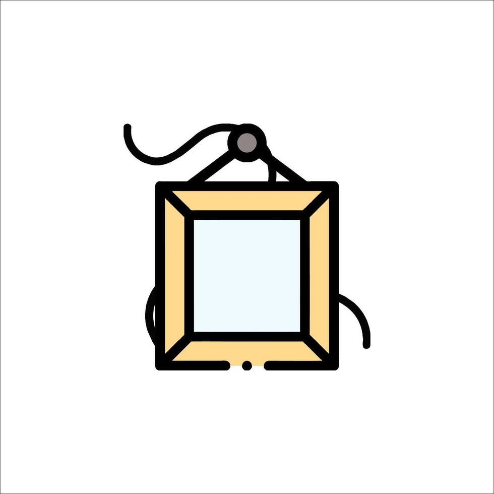A picture frame with a rope around it vector