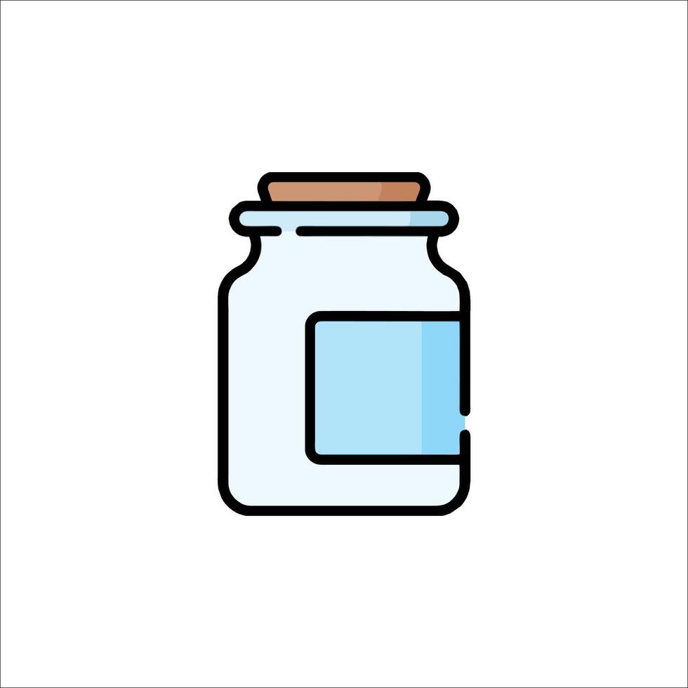 A jar with a lid on a white background vector