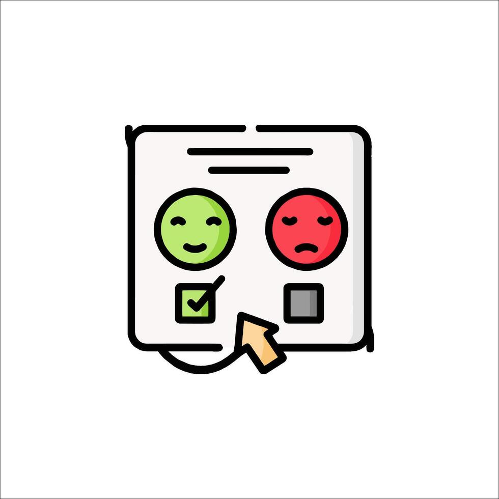 A button with two faces and a check mark vector