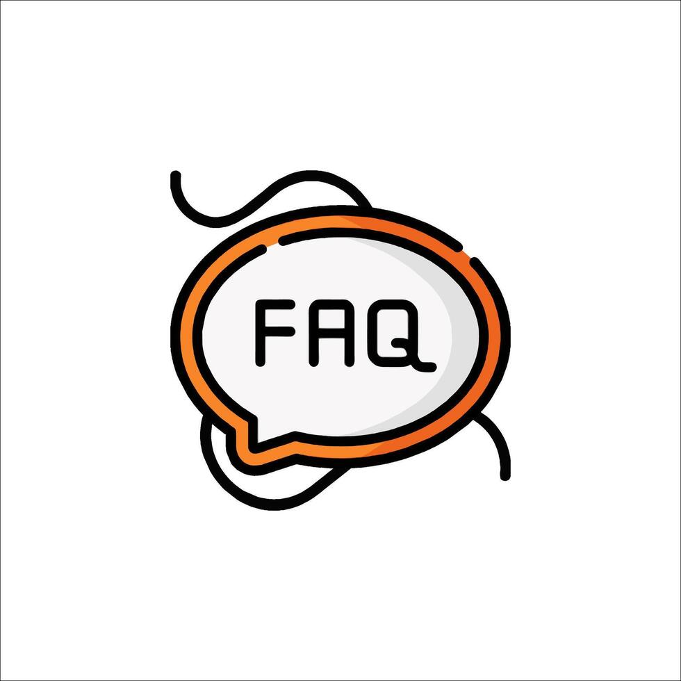 A logo for faq with a speech bubble vector