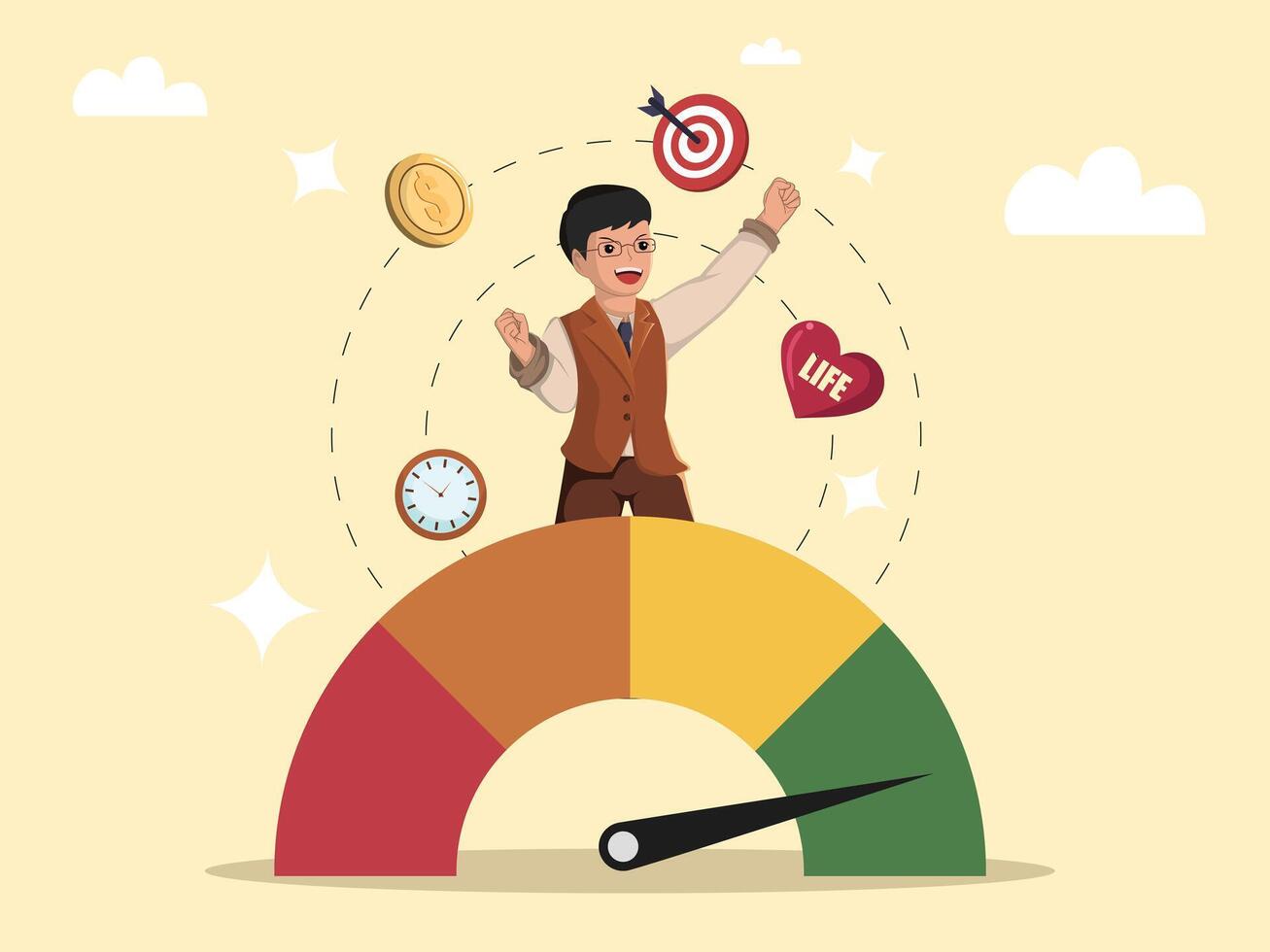 Achieving Life's Balance Mastering Time, Wealth, Success, and Love for Ultimate Fulfillment vector