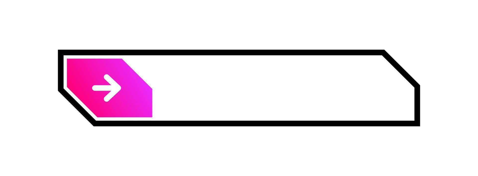 A pink and white button with an arrow pointing to the left vector