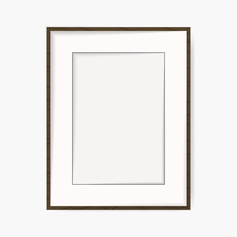 Modern frame for photo or pictures with shadow. vector