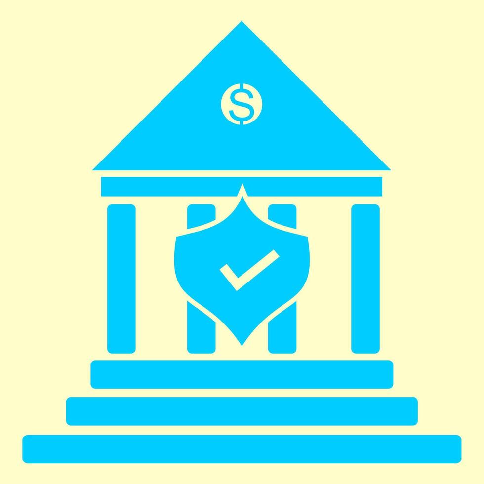 Bank building icon vector