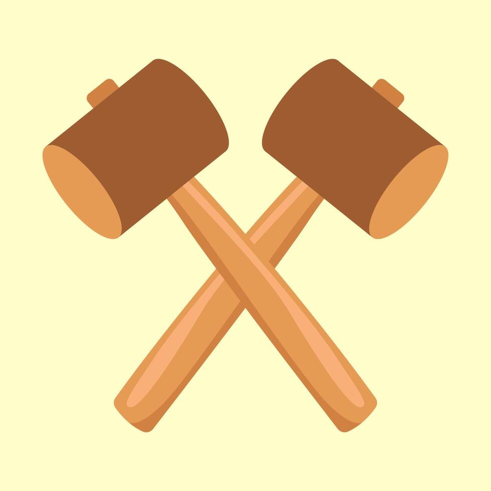 Crossed hammers illustration vector