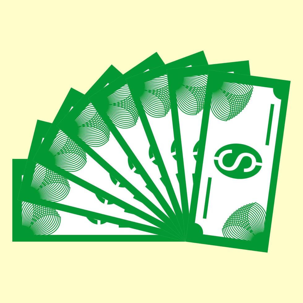 stack of banknotes vector