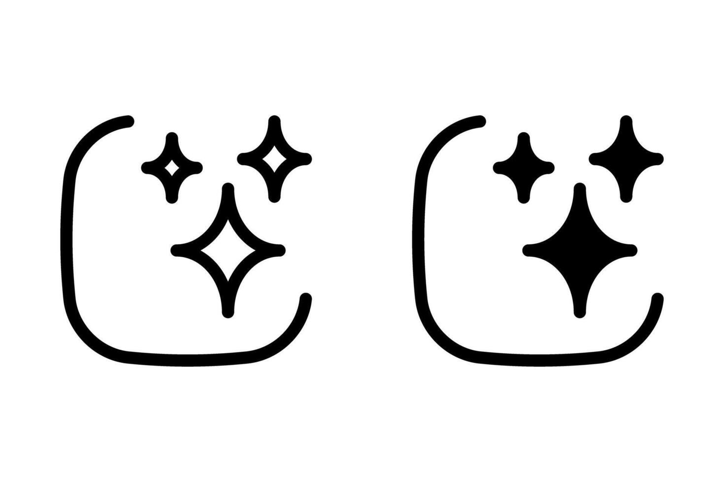 Shine or sparkle icon. Can be used for graphic design elements, website icons, app design, and more vector