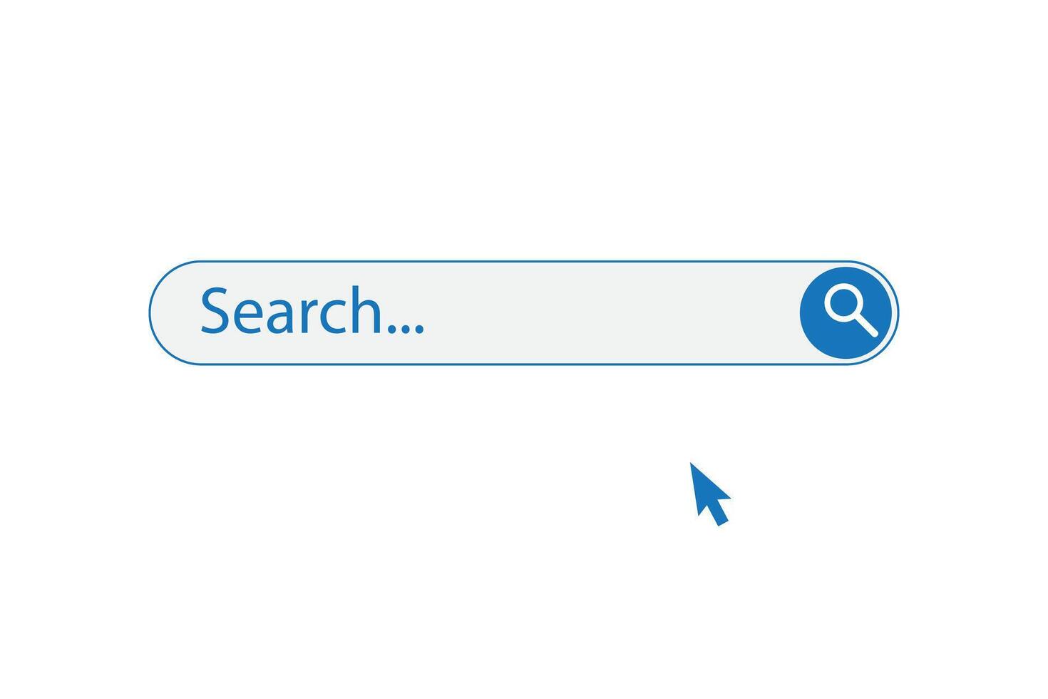 Search bar, flat web design element vector