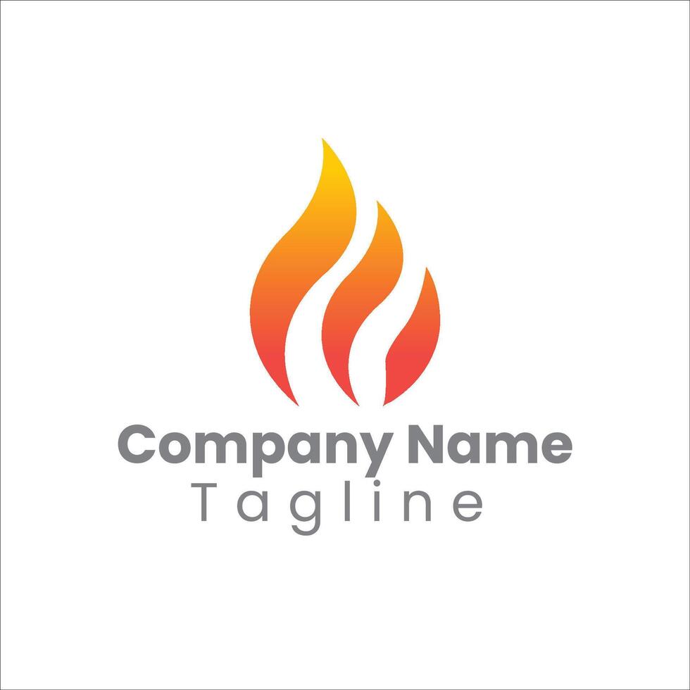Fire Flame Logo Design vector