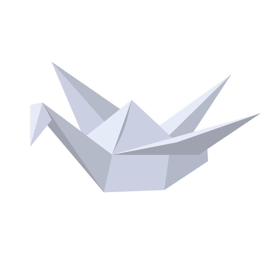 Origami paper crane bird as symbol of peace and Japanese tradition vector