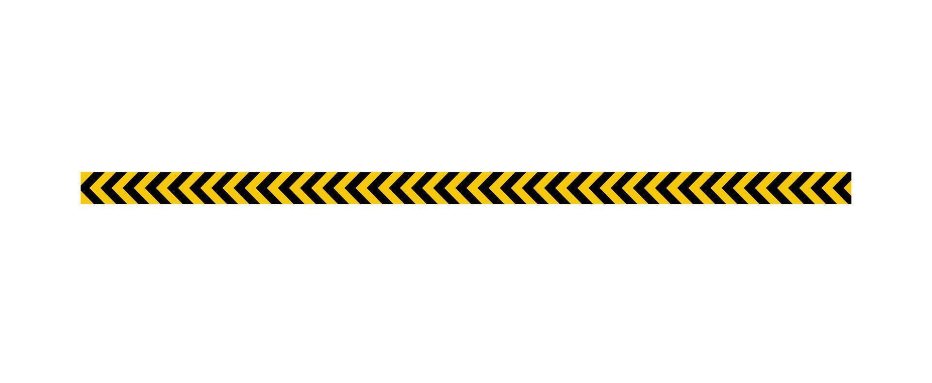 Caution yellow warning lines isolated on white background. vector