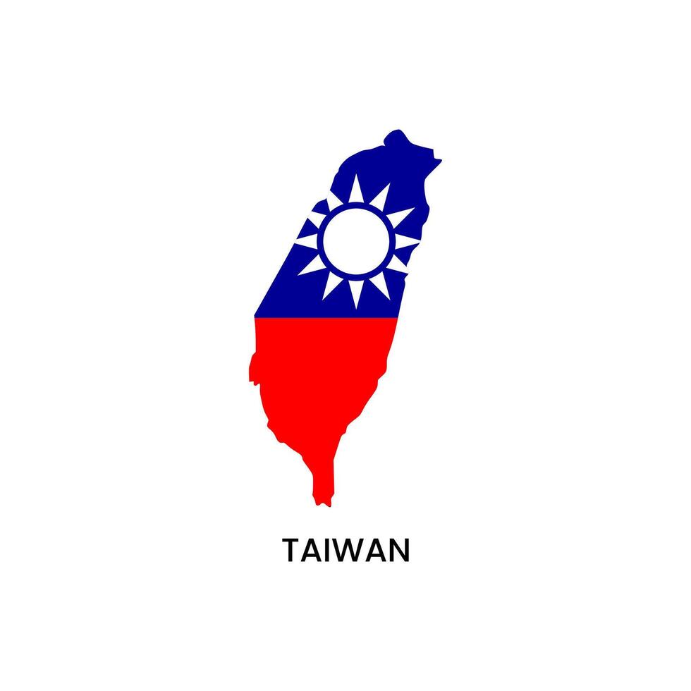 Taiwan Map Stock Image. vector