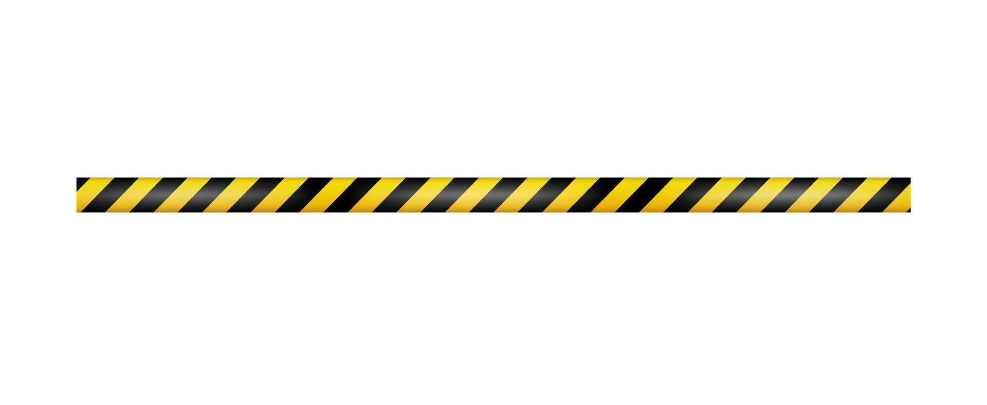 Caution yellow warning lines stock image. vector