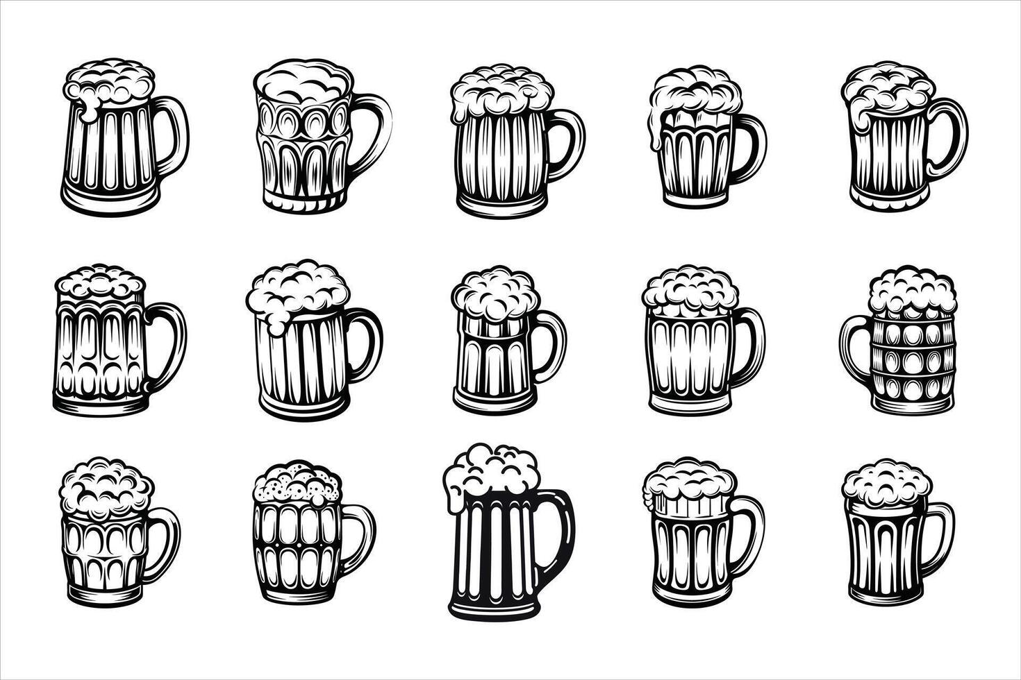 The History Behind the Classic Beer Mug vector