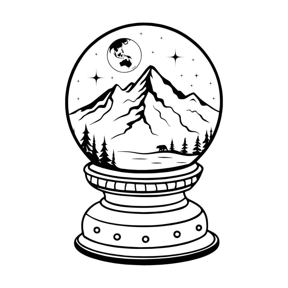Celestial Phoenix Holiday Globe vector