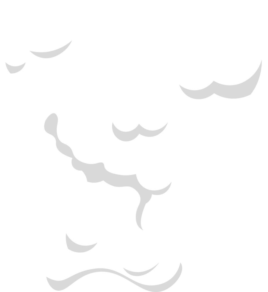 Rising white smoke or vapor against a white background creates an abstract, ethereal effect, enhancing various design projects with a sense of purity and tranquility vector
