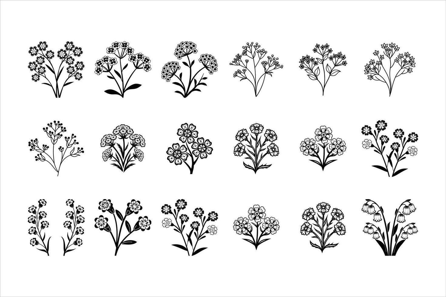 The Delicate Beauty of Baby Breath Flowers vector