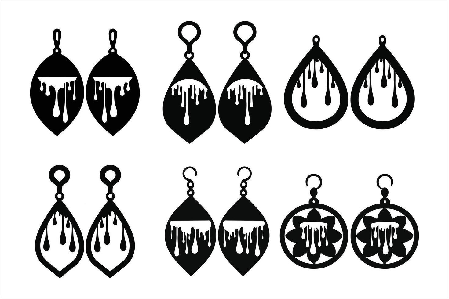 Unique Paint Drip Earrings for a Creative Look vector