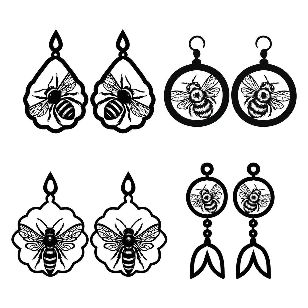 Adorable Bumble Bee Earrings for Every Outfit vector