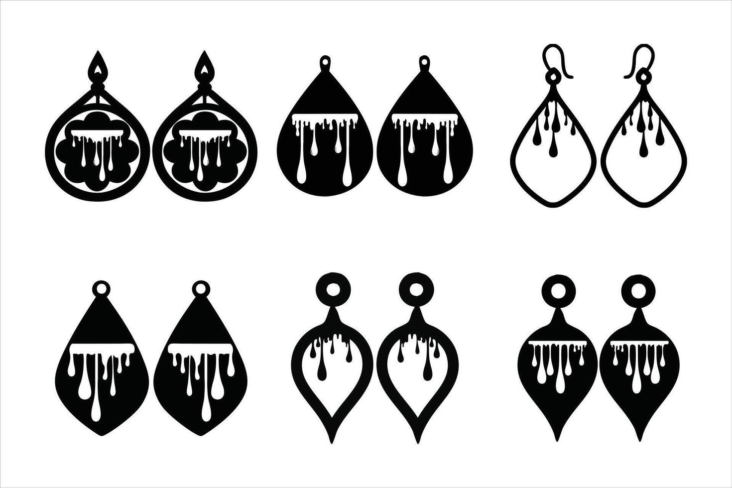 The Art Behind Paint Drip Earrings Design vector