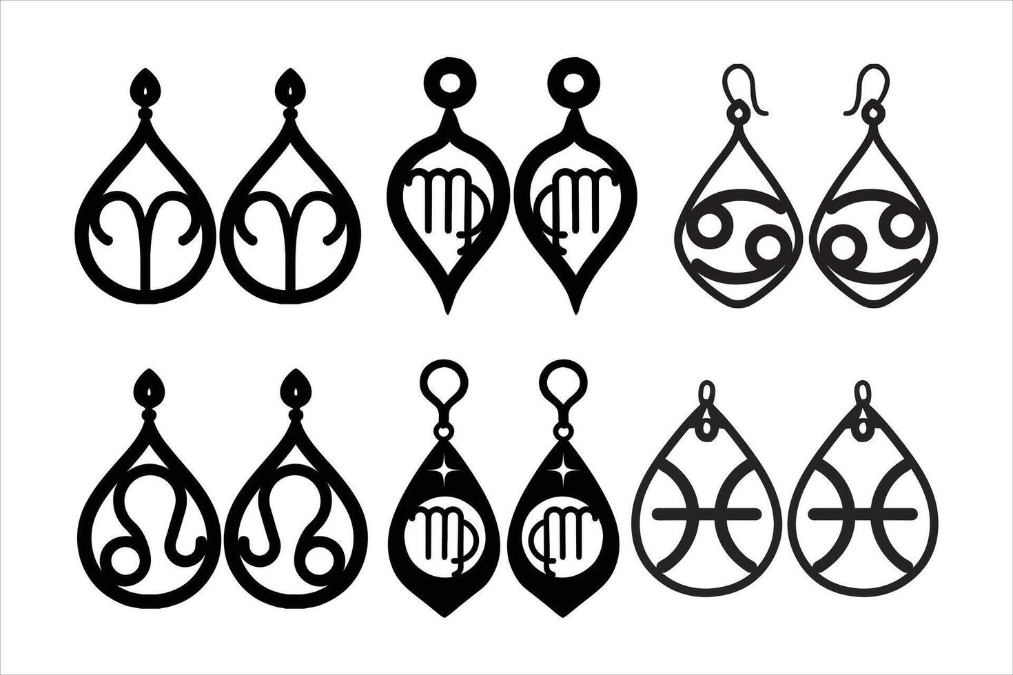How to Choose the Perfect Horoscope Earrings vector