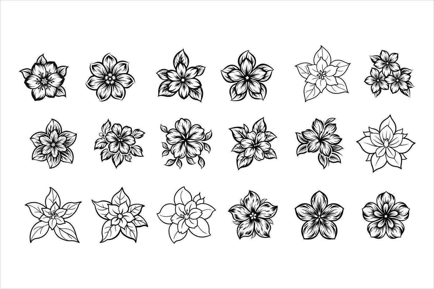 Jasmine Petals in the Breeze vector