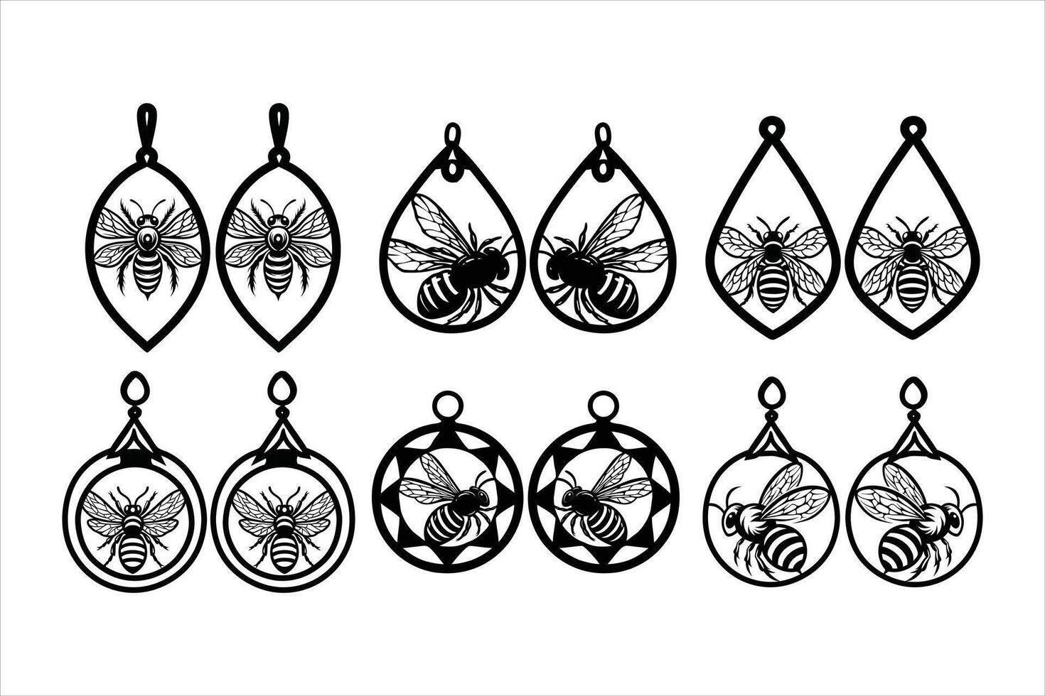 Bumble Bee Earrings That Add a Touch of Whimsy vector