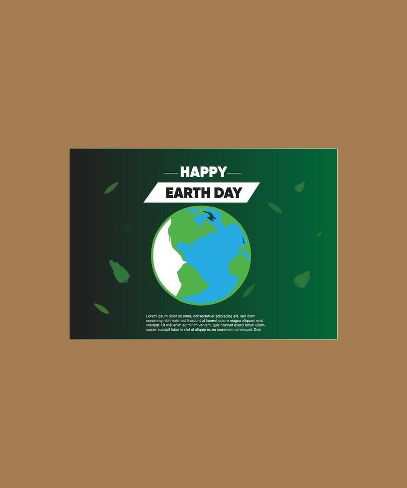 happy earth day poster vector