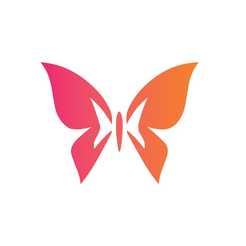 Minimalist Butterfly Icon Perfect for Logos and Designs vector