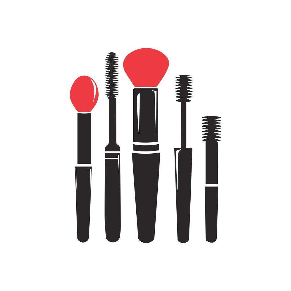 Minimalist Makeup Tools Icon vector