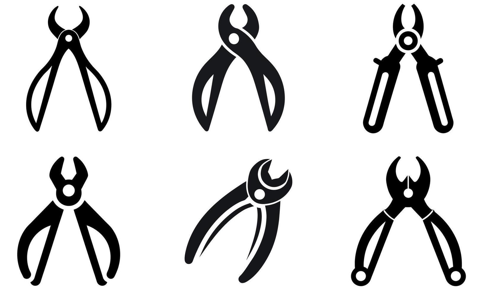 Grasping Forceps Silhouette design vector