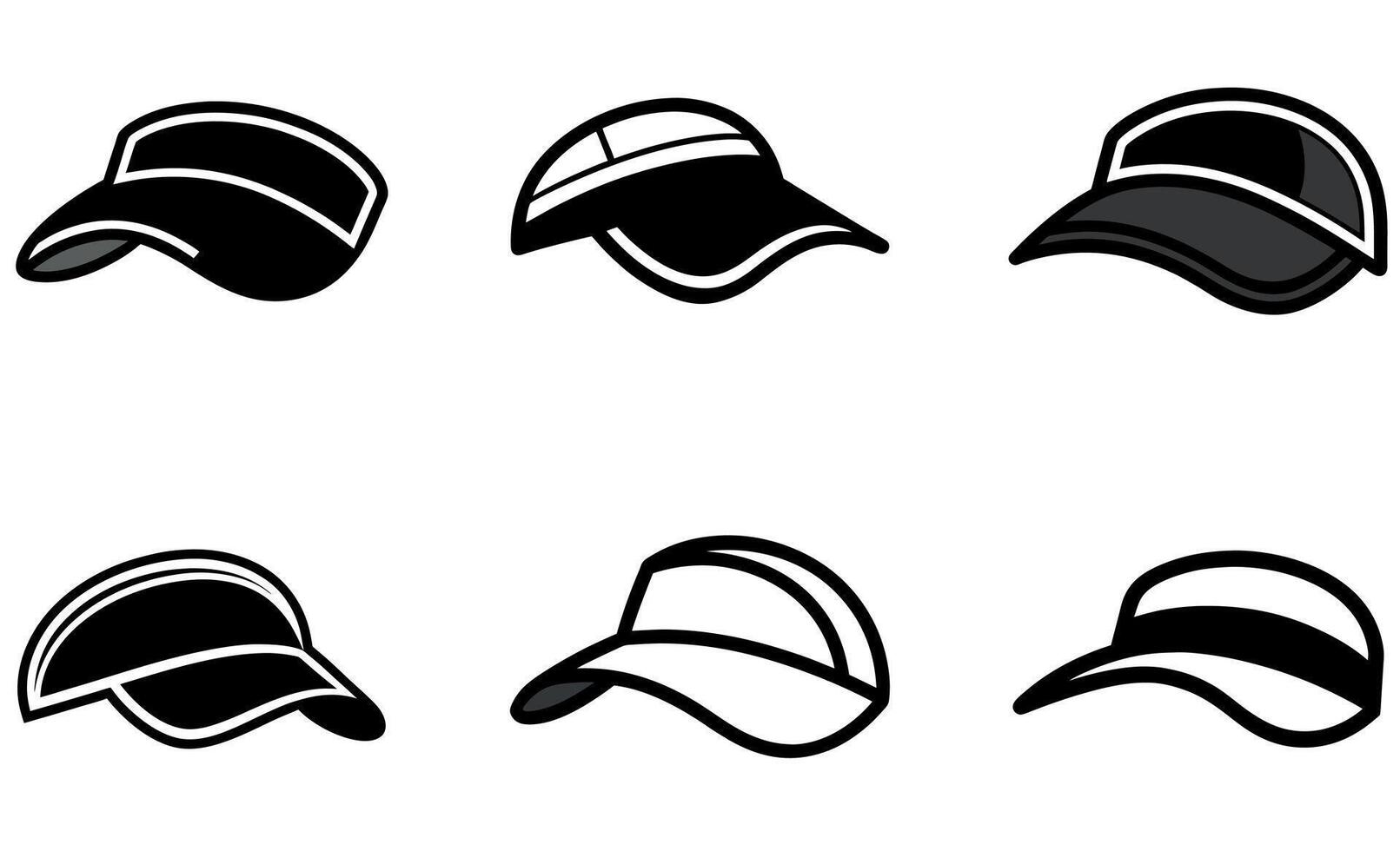 Black and White Caps vector